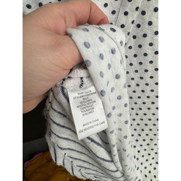 Daniel Rainn White and Black Polka Dot Blouse - Picture 5 of 5